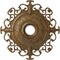 Ekena Millwork Orleans Ceiling Medallion (Canopies up to 8 1/4"), 38 3/8"OD x 6 5/8"ID x 2 7/8"P, Rubbed Bronze CM38OLRZS - alternate 1